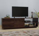 Dumdum Solid Sheesham Wood TV Unit (Walnut Finish)